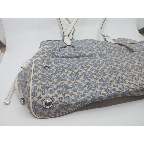 COACH SIGNATURE Jacquard Leather Drawstring Carryall  A1457-F28932 Snakeskin - Picture 7 of 10